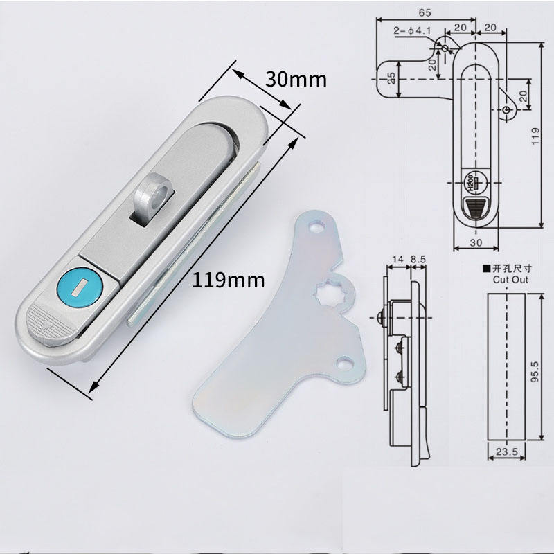 Khóa tủ điện hợp kim kẽm AB302-1